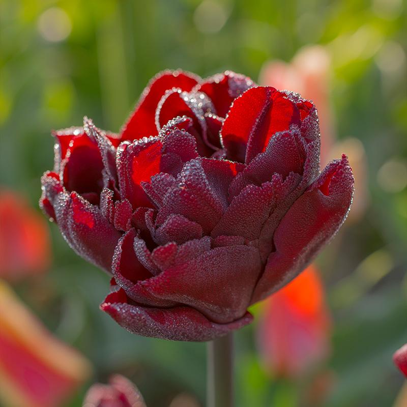 Tulip, Double Late, 'palmyra', Dark Red - View 16 from www redcrocus com