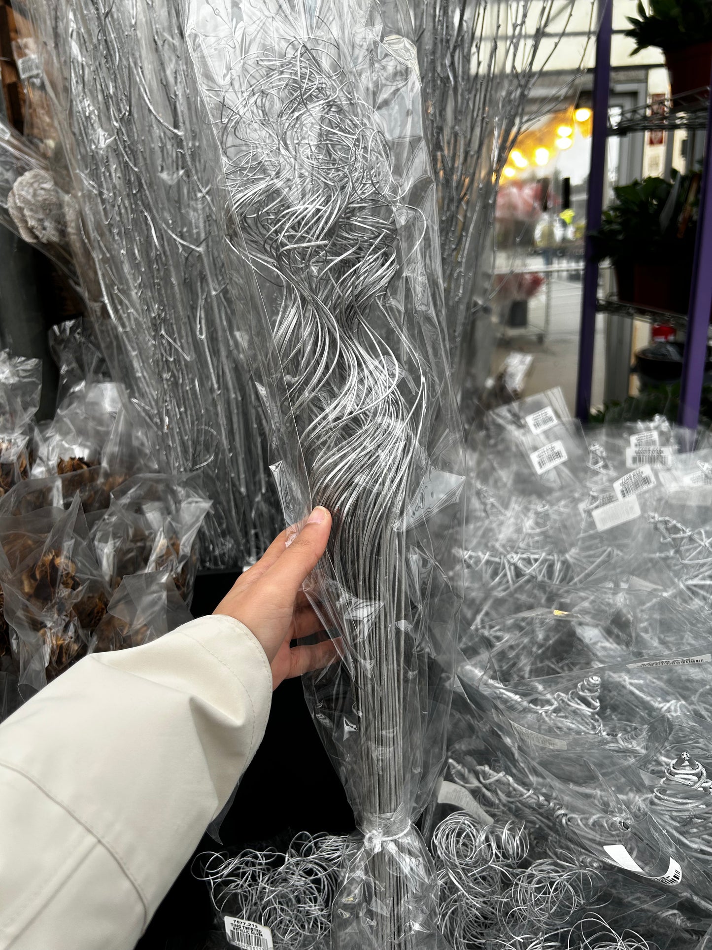 Accents, Curly Ting, Silver Metallic (XMNP699) Each