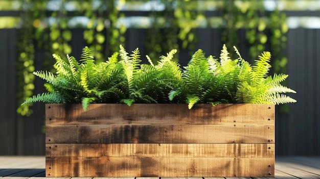 Fern Wooden Crate - View 2 from www redcrocus com