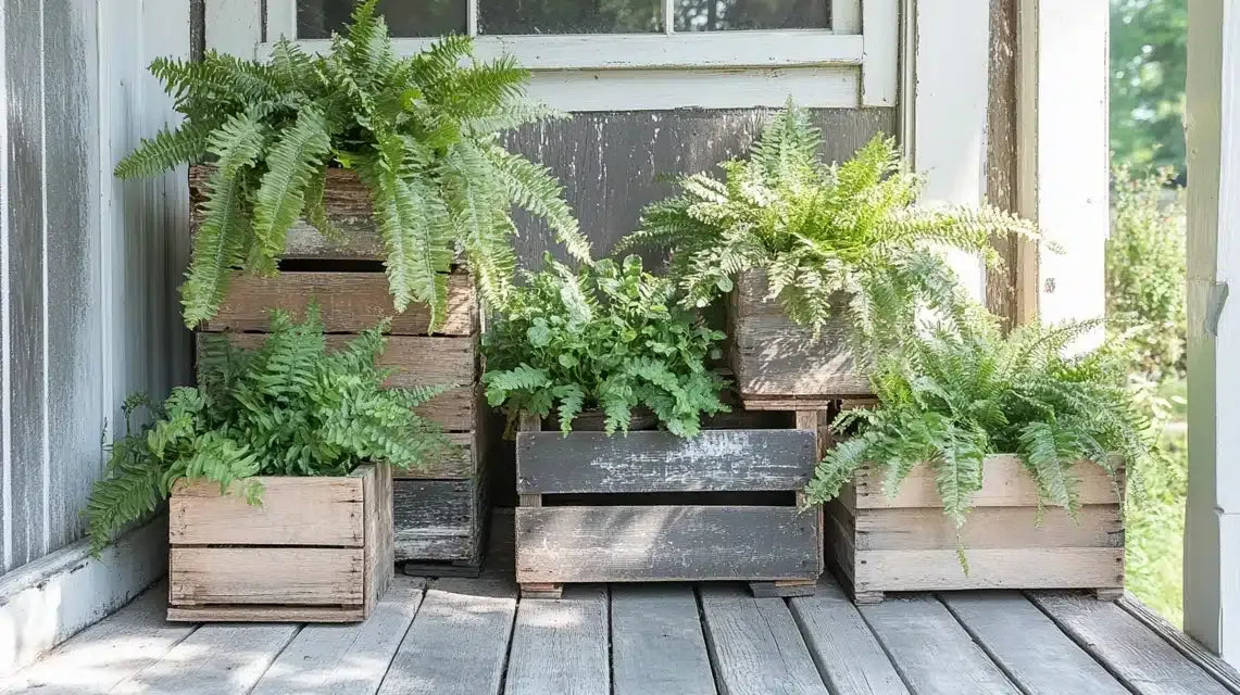 Fern Wooden Crate - View 5 from www redcrocus com