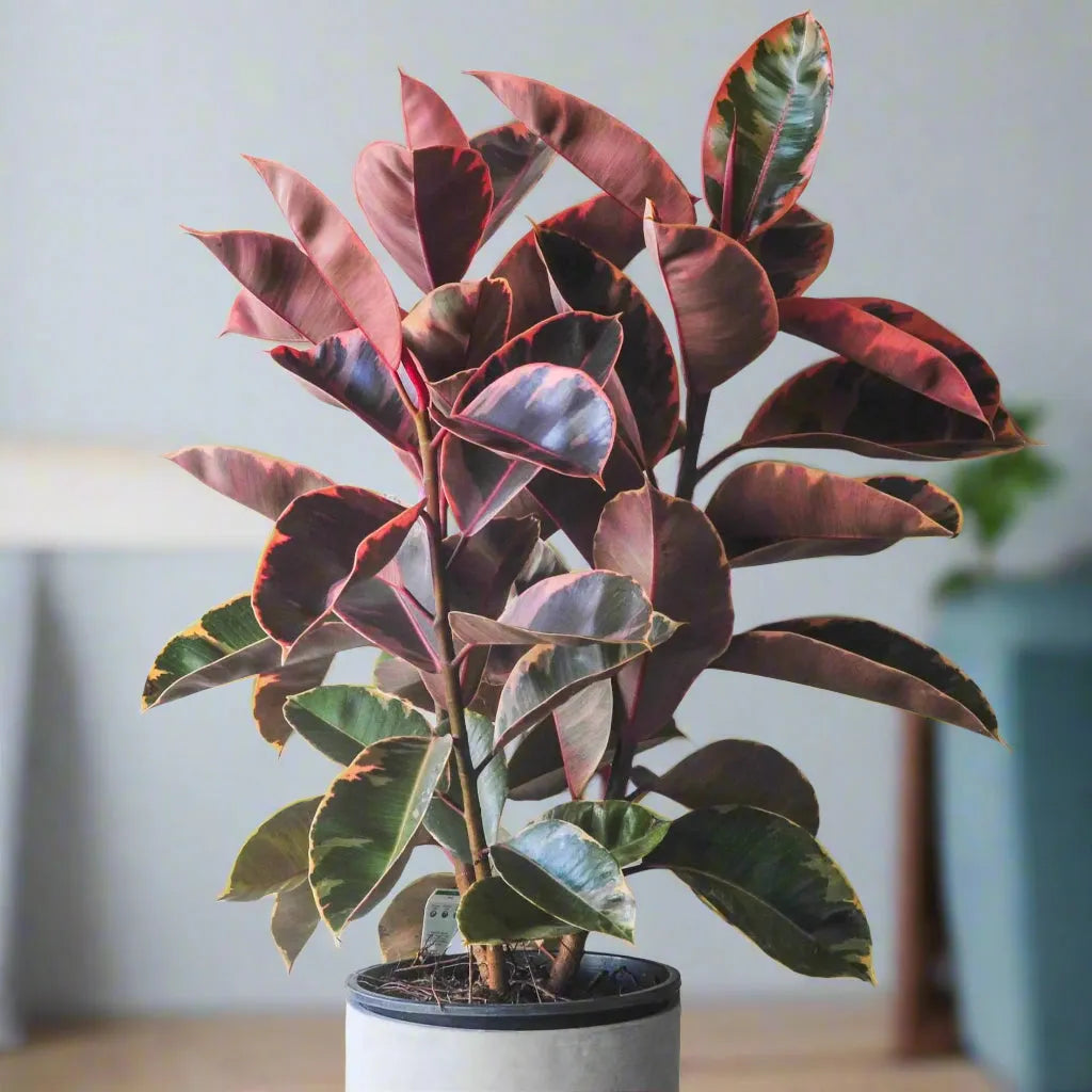 Ficus Elastica 'ruby' - View 2 from www redcrocus com