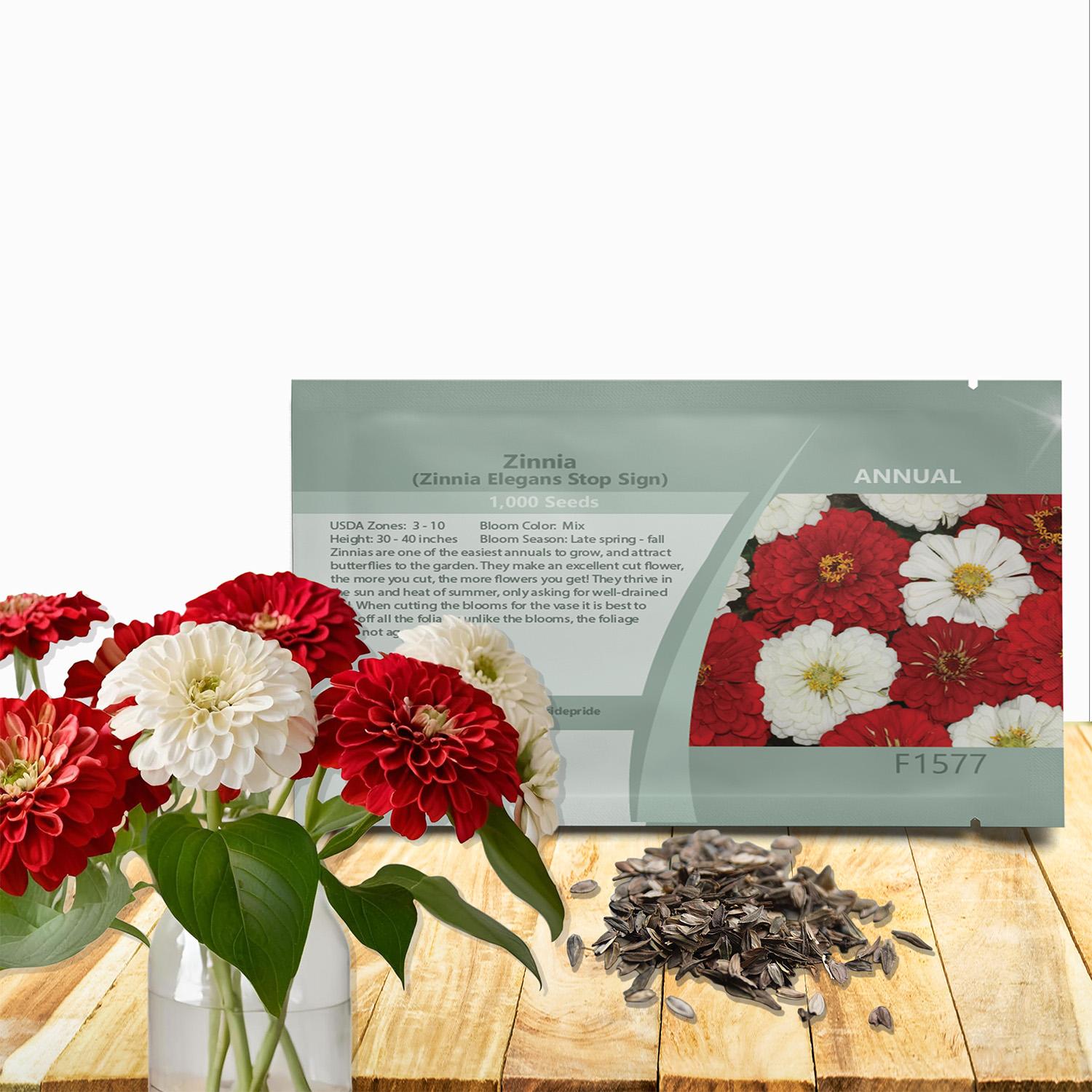Zinnia 'elegant Hot Mix' - View 10 from www redcrocus com