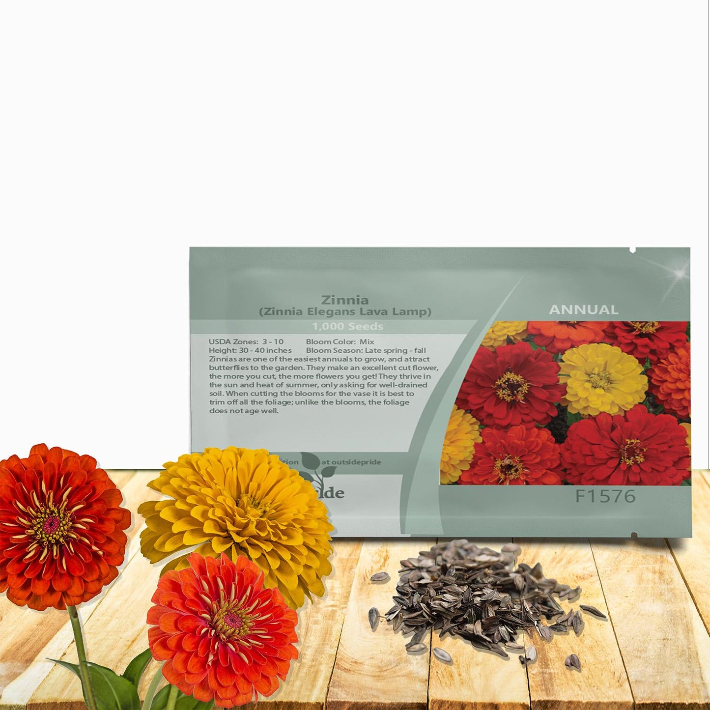 Zinnia 'elegant Hot Mix' - View 11 from www redcrocus com