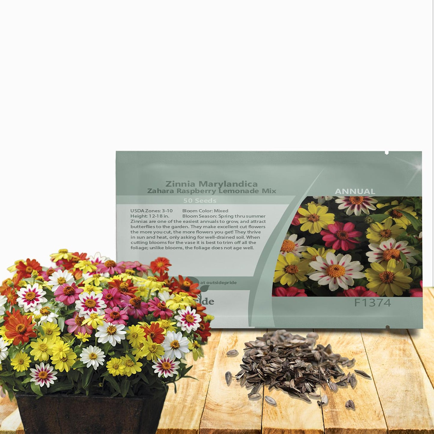 Zinnia 'elegant Hot Mix' - View 13 from www redcrocus com