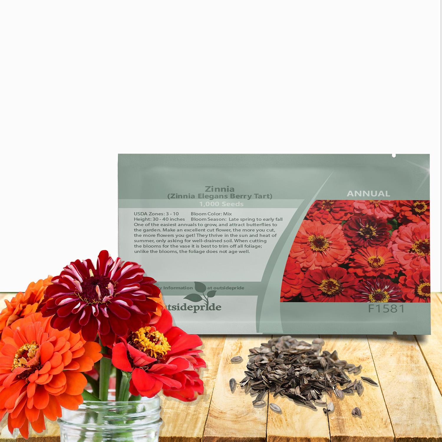 Zinnia 'elegant Hot Mix' - View 14 from www redcrocus com