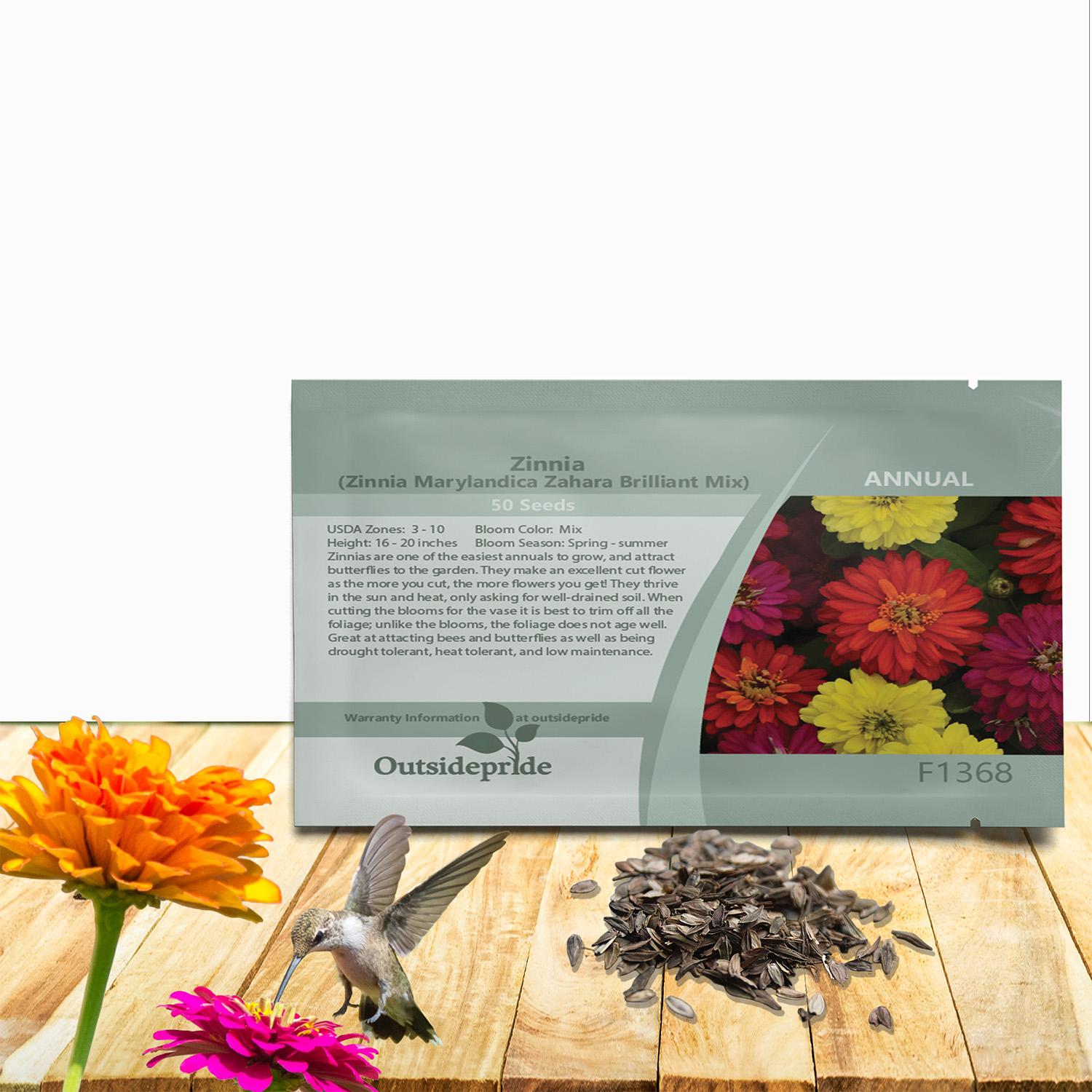 Zinnia 'elegant Hot Mix' - View 17 from www redcrocus com