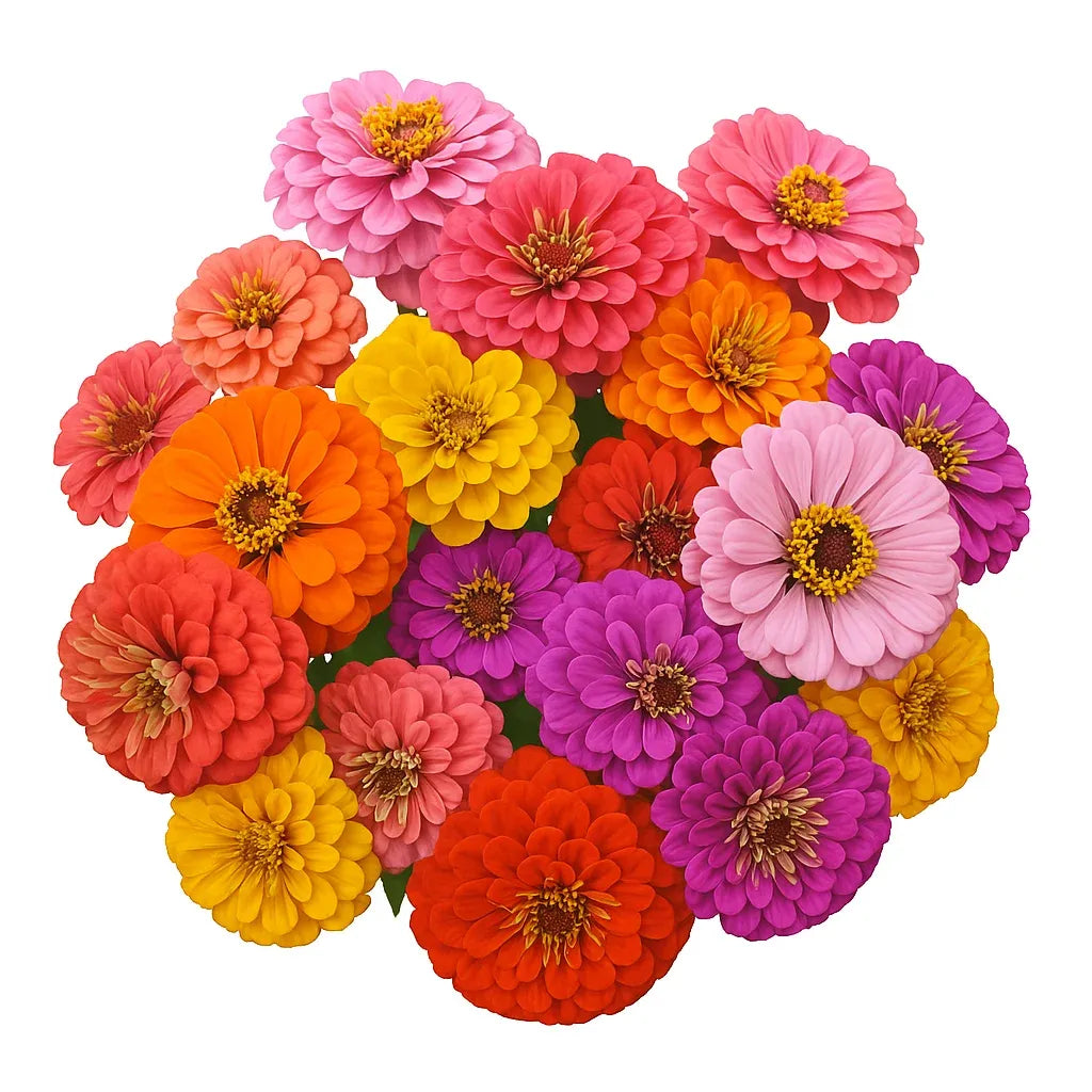 Zinnia 'elegant Hot Mix' - View 18 from www redcrocus com