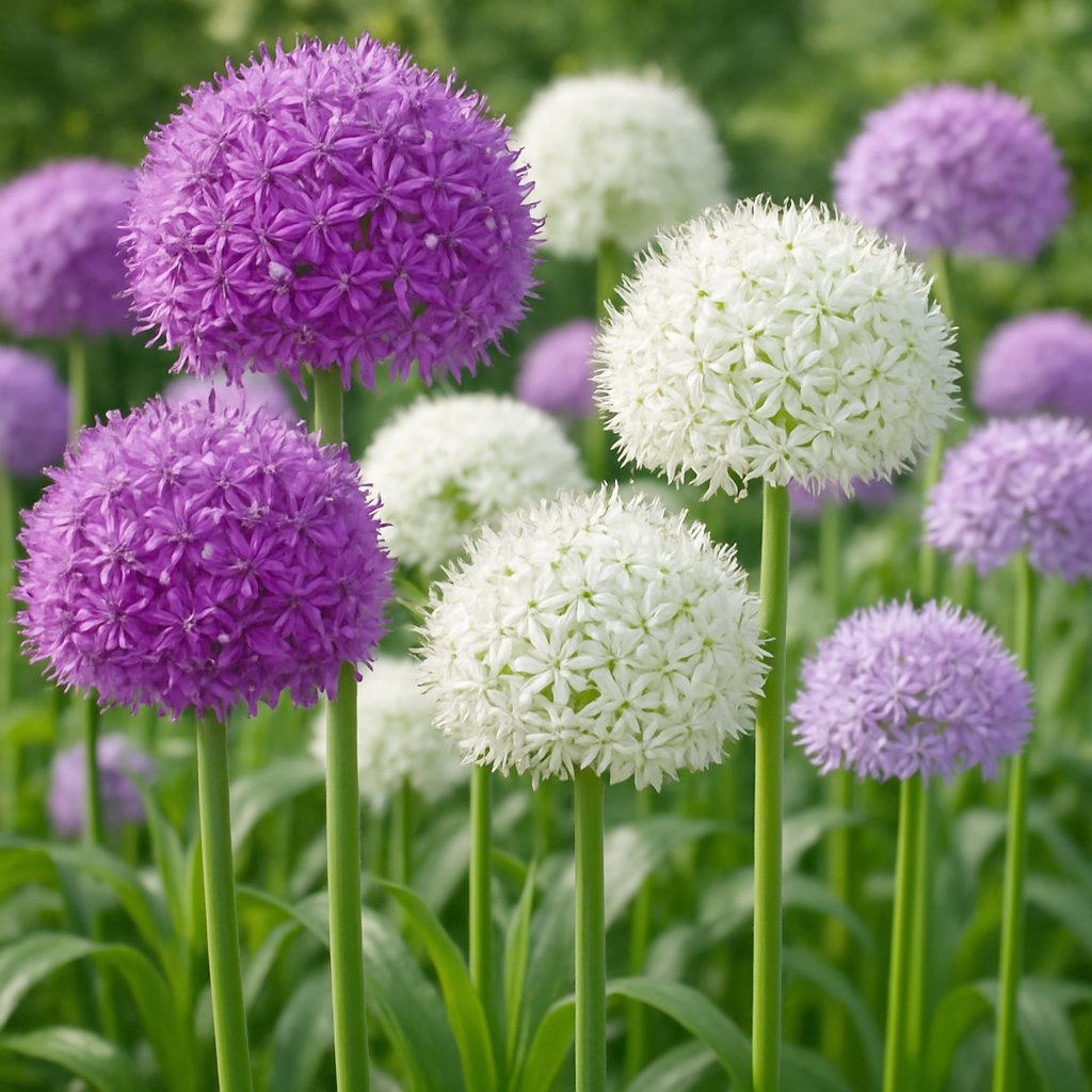 Allium 'giant Mixture', Purple And White - View 26 from www redcrocus com