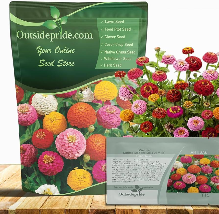 Zinnia 'elegant Hot Mix' - View 14 from www redcrocus com