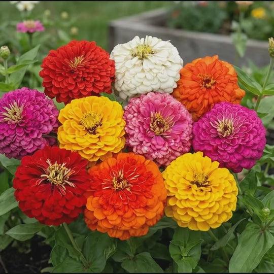 Zinnia 'elegant Hot Mix' - View 27 from www redcrocus com