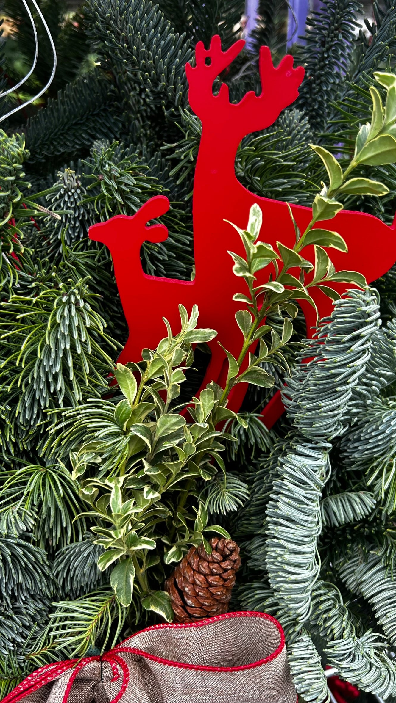 Planter, 12" Farm House Tin, Red Planter (Each)