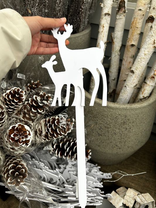 Accents, Reindeer White, 12" pick (XMNP700) Each