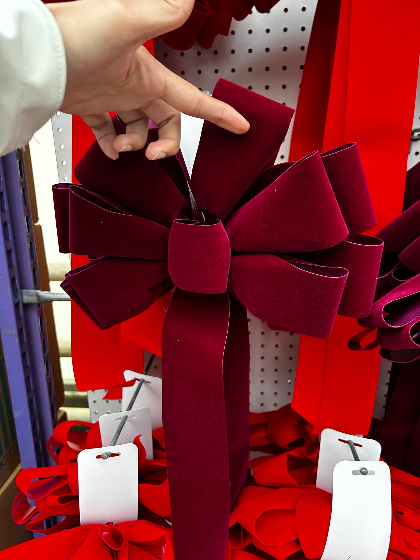 Bow, #40, 8 Loop, Brick Red Velvet Pack of 8