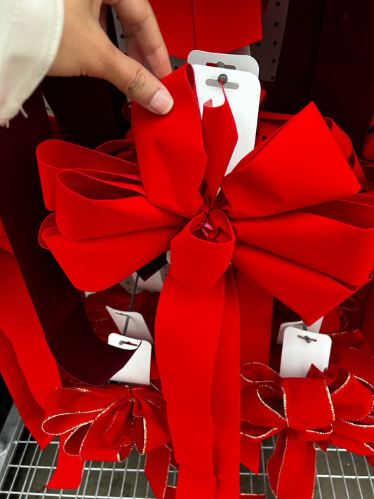 Bow, #40, 8 Loop, Brick Red Velvet Pack of 8