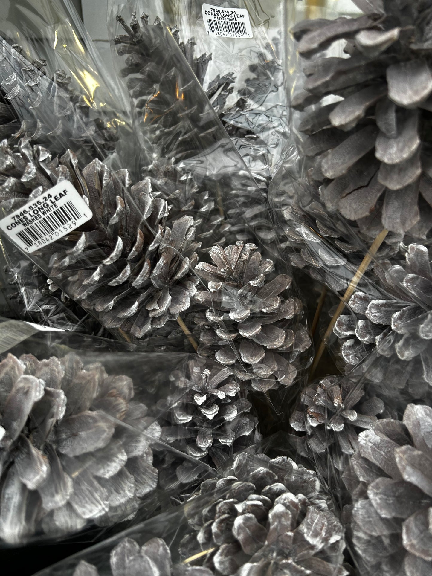 Cones, Long Leaf, Silver Metallic (XMNP639) Each