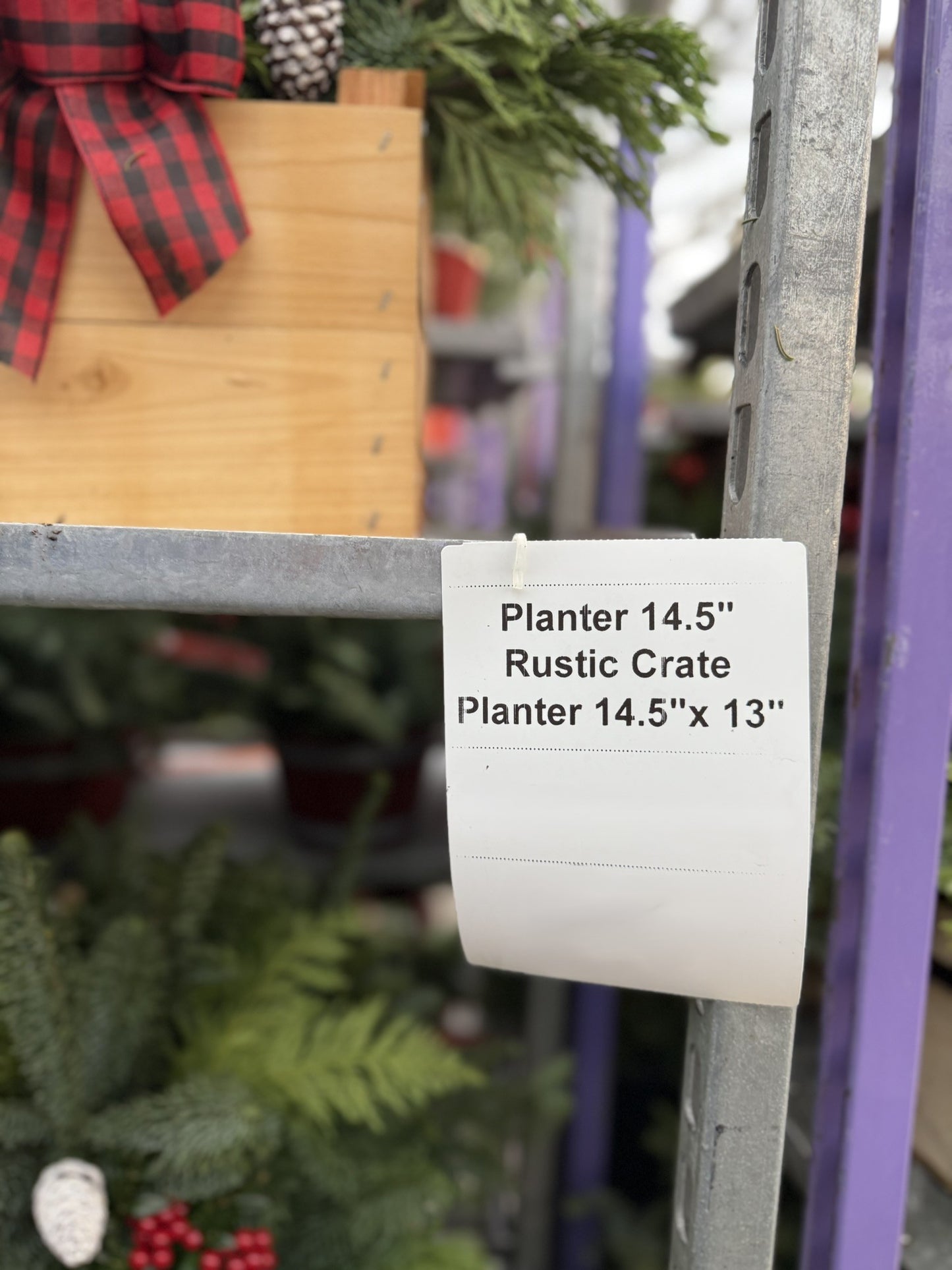 Planter, 14.5" Rustic Crate Planter (Each)