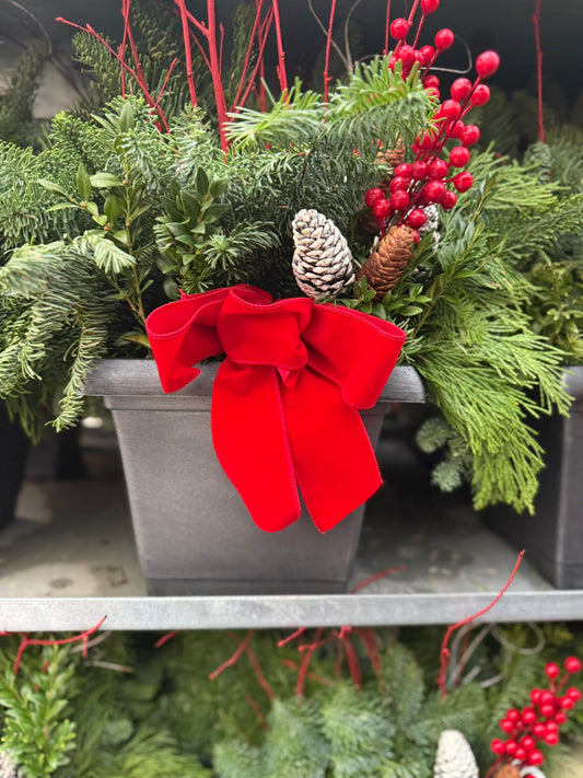 Planter, 10.25" Leonardo Square, Aged Pewter Planter (Each)