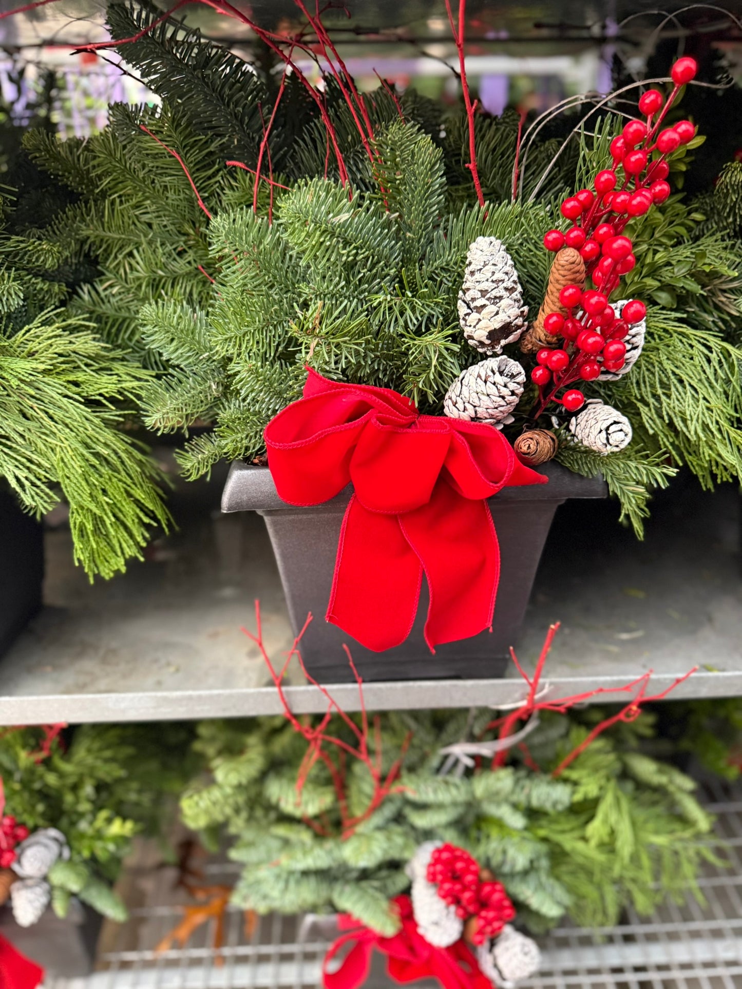 Planter, 10.25" Leonardo Square, Aged Pewter Planter (Each)