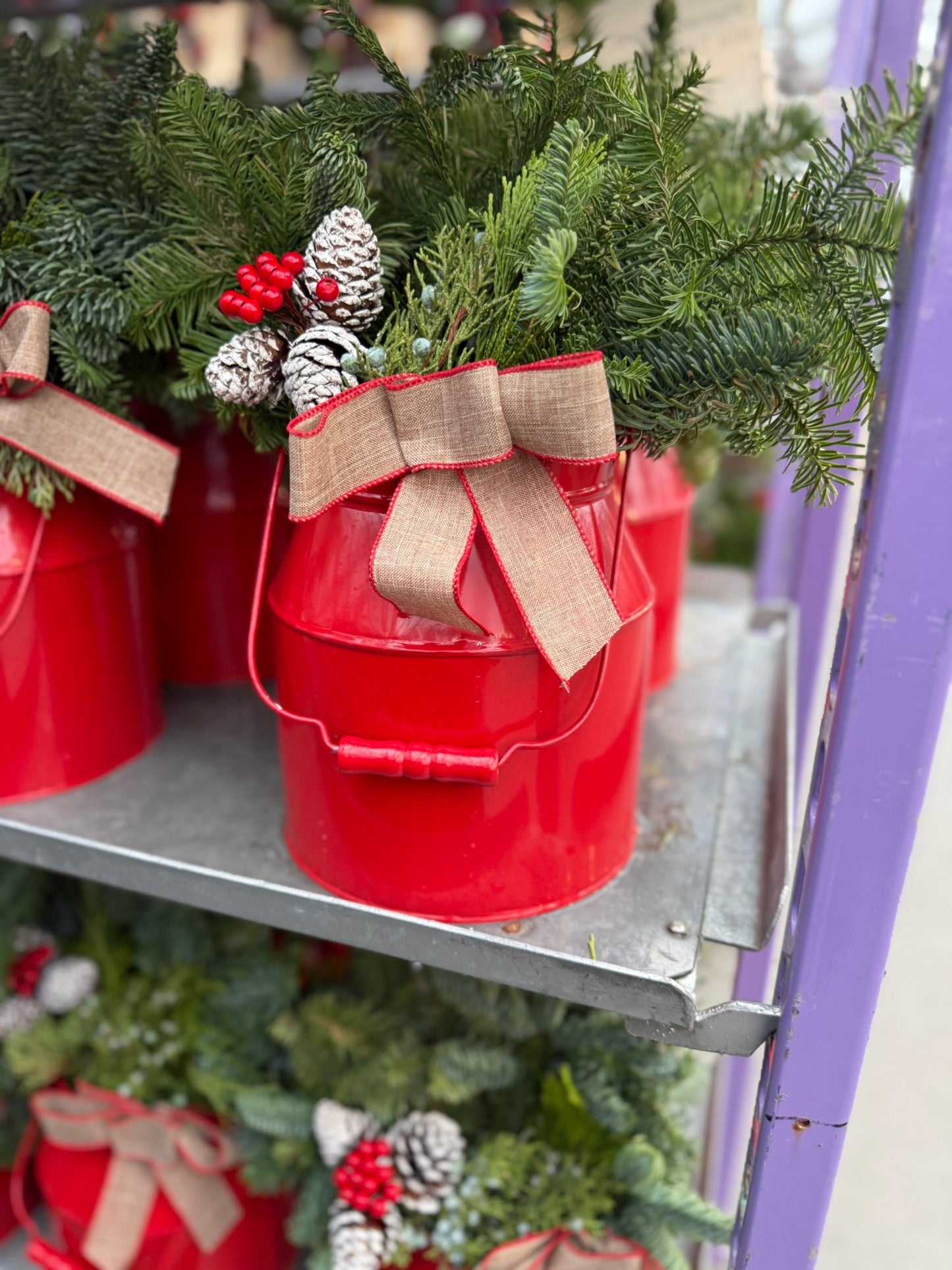 Planter, 9" Red Milk Can Planter (Each)