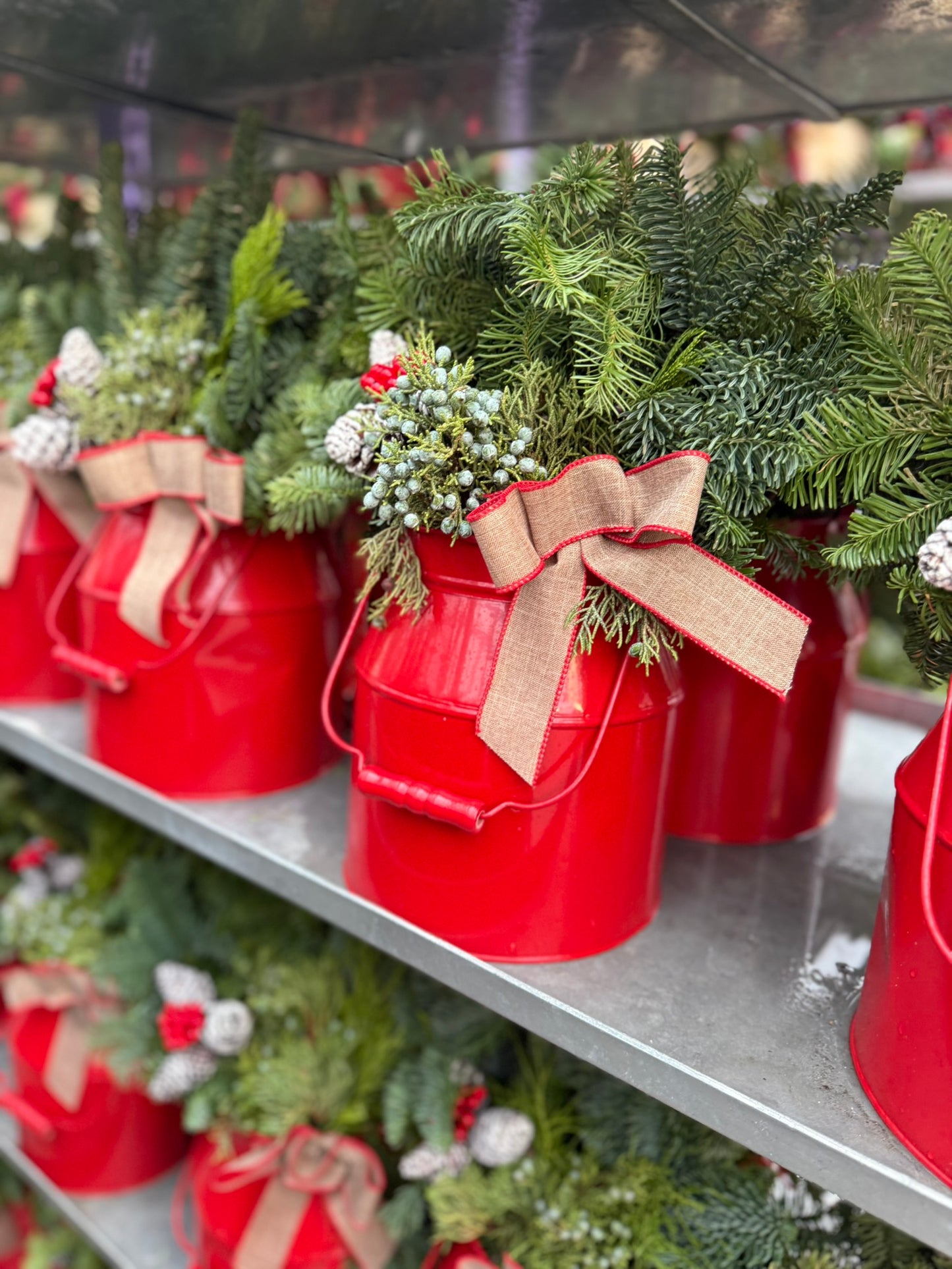 Planter, 9" Red Milk Can Planter (Each)
