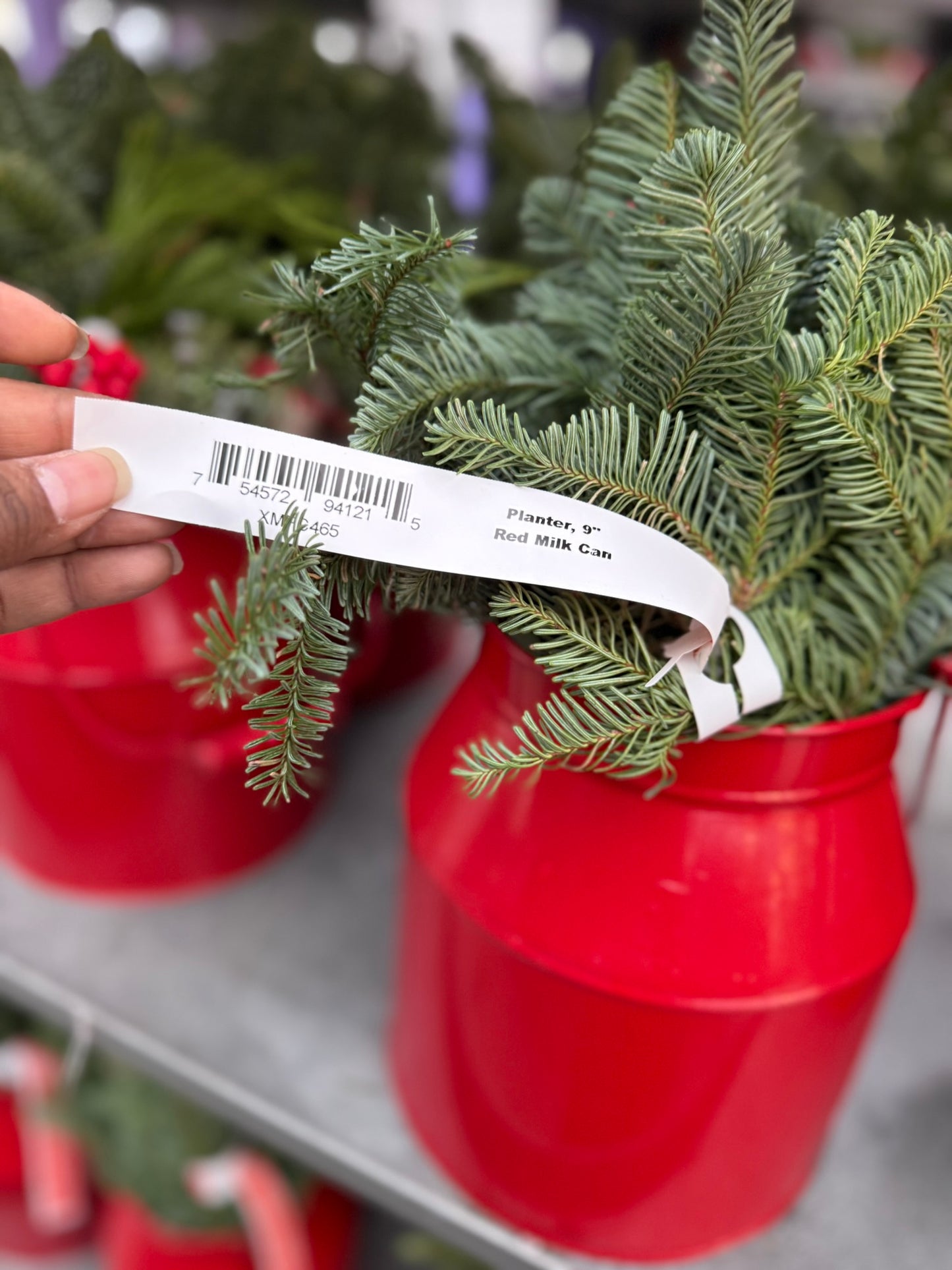 Planter, 9" Red Milk Can Planter (Each)