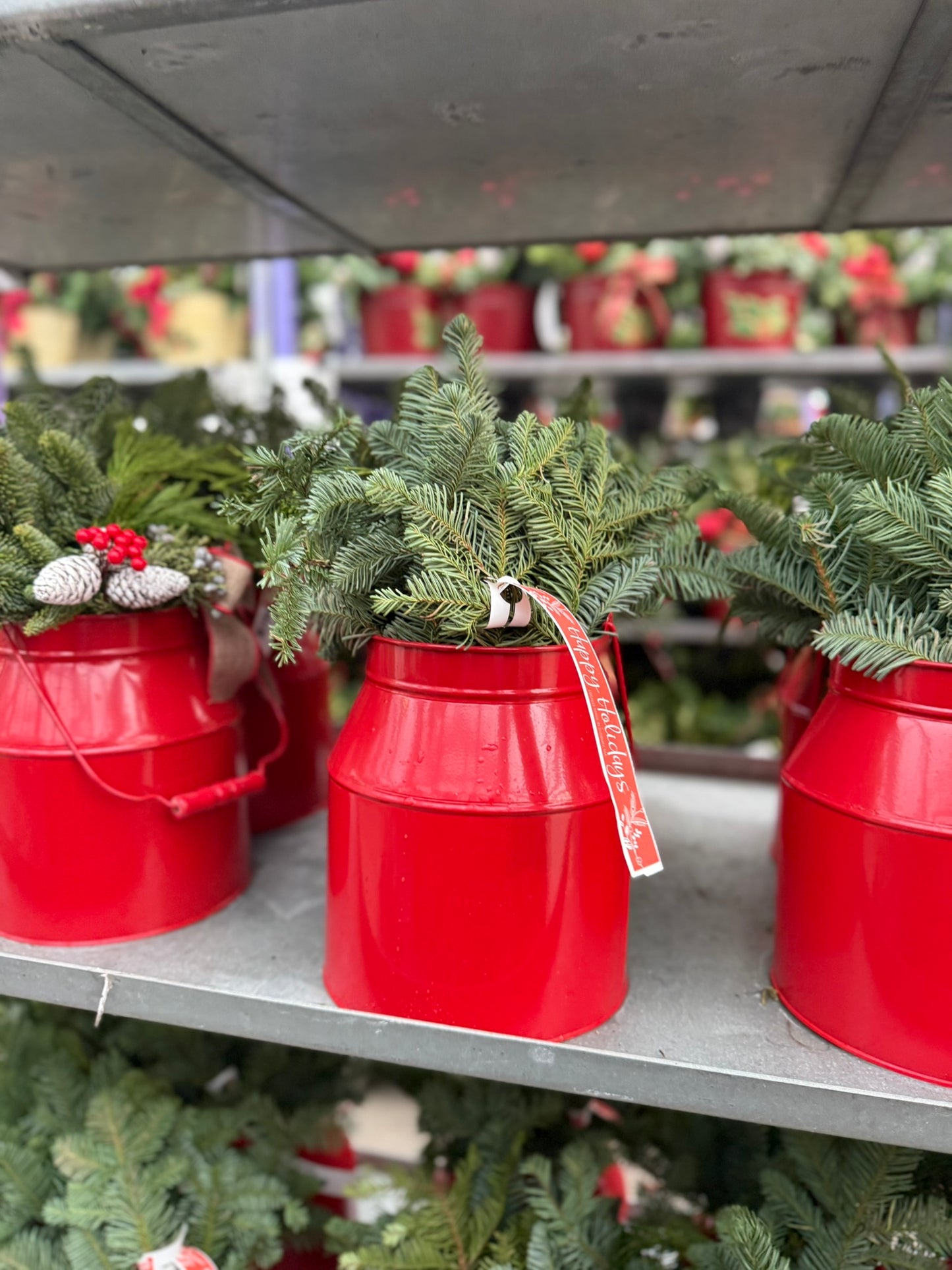 Planter, 9" Red Milk Can Planter (Each)