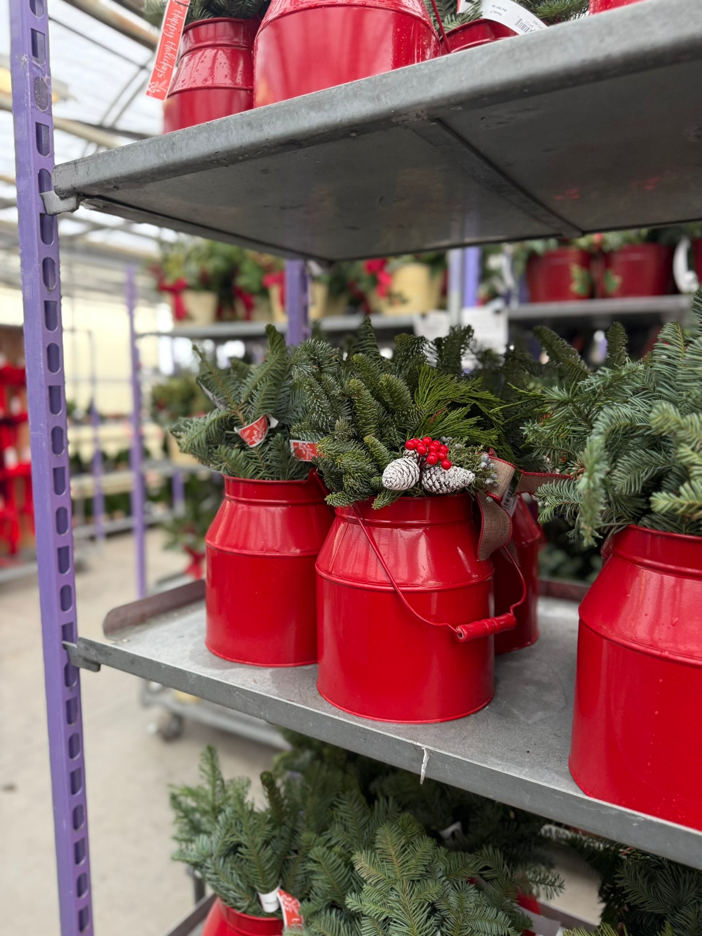 Planter, 9" Red Milk Can Planter (Each)