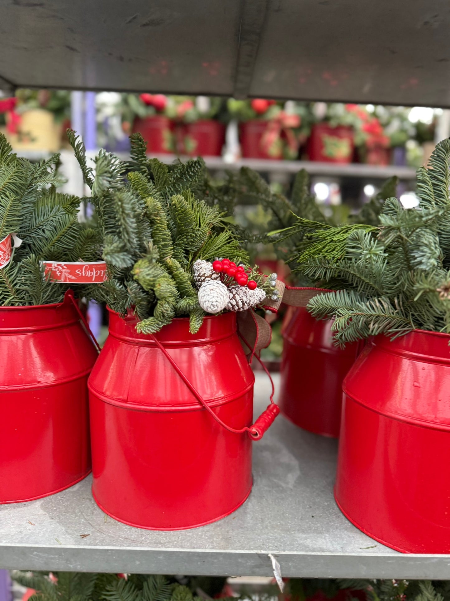 Planter, 9" Red Milk Can Planter (Each)