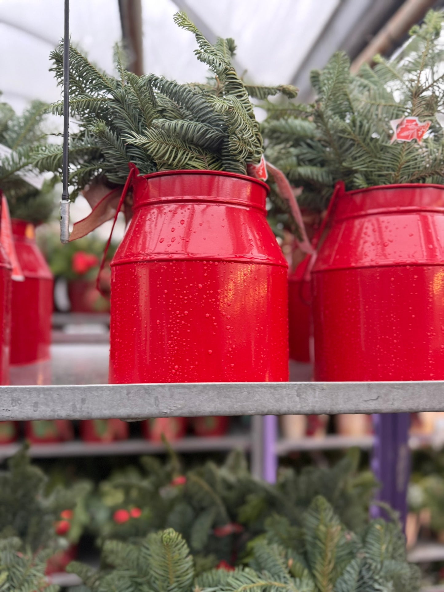 Planter, 9" Red Milk Can Planter (Each)