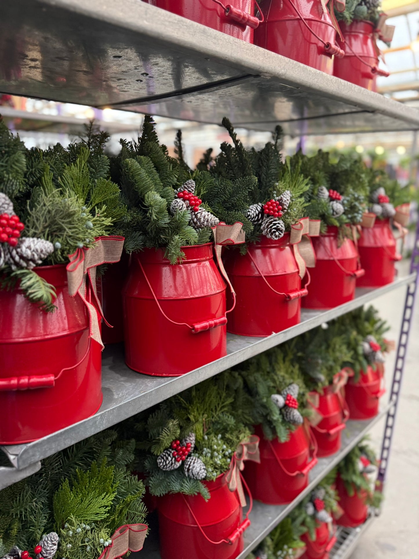 Planter, 9" Red Milk Can Planter (Each)