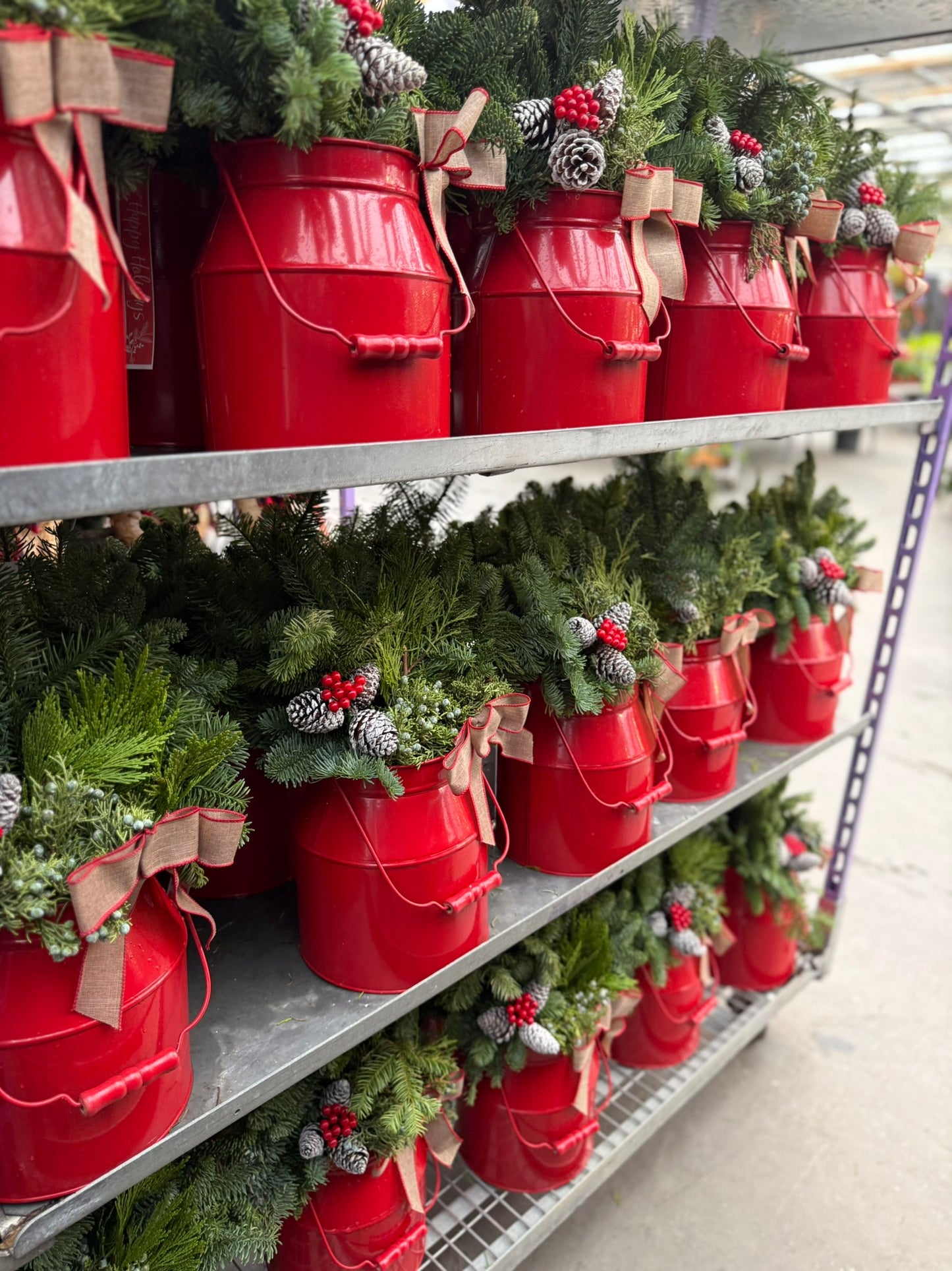 Planter, 9" Red Milk Can Planter (Each)