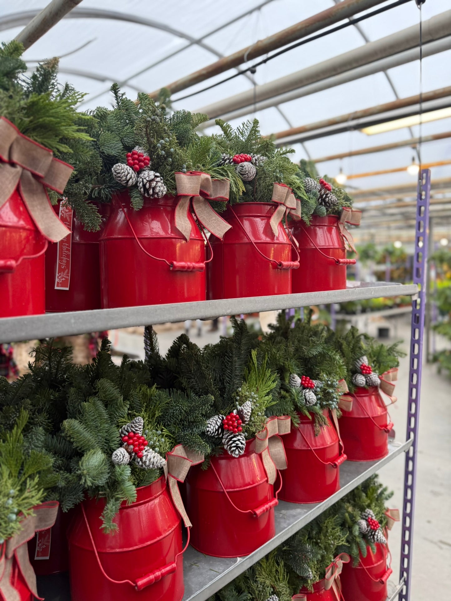 Planter, 9" Red Milk Can Planter (Each)