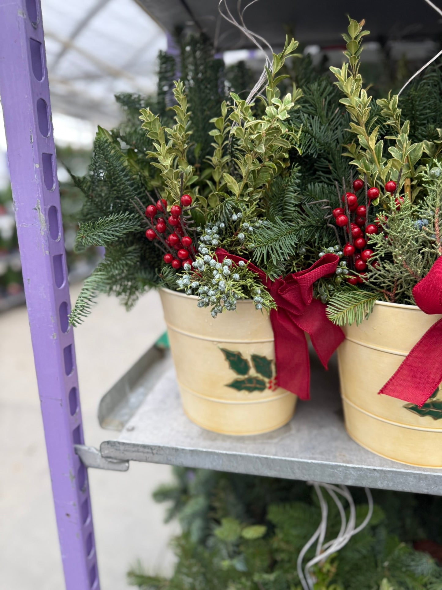 Planter, 8" Decorative Tin, Antique Cream Planter (Each)