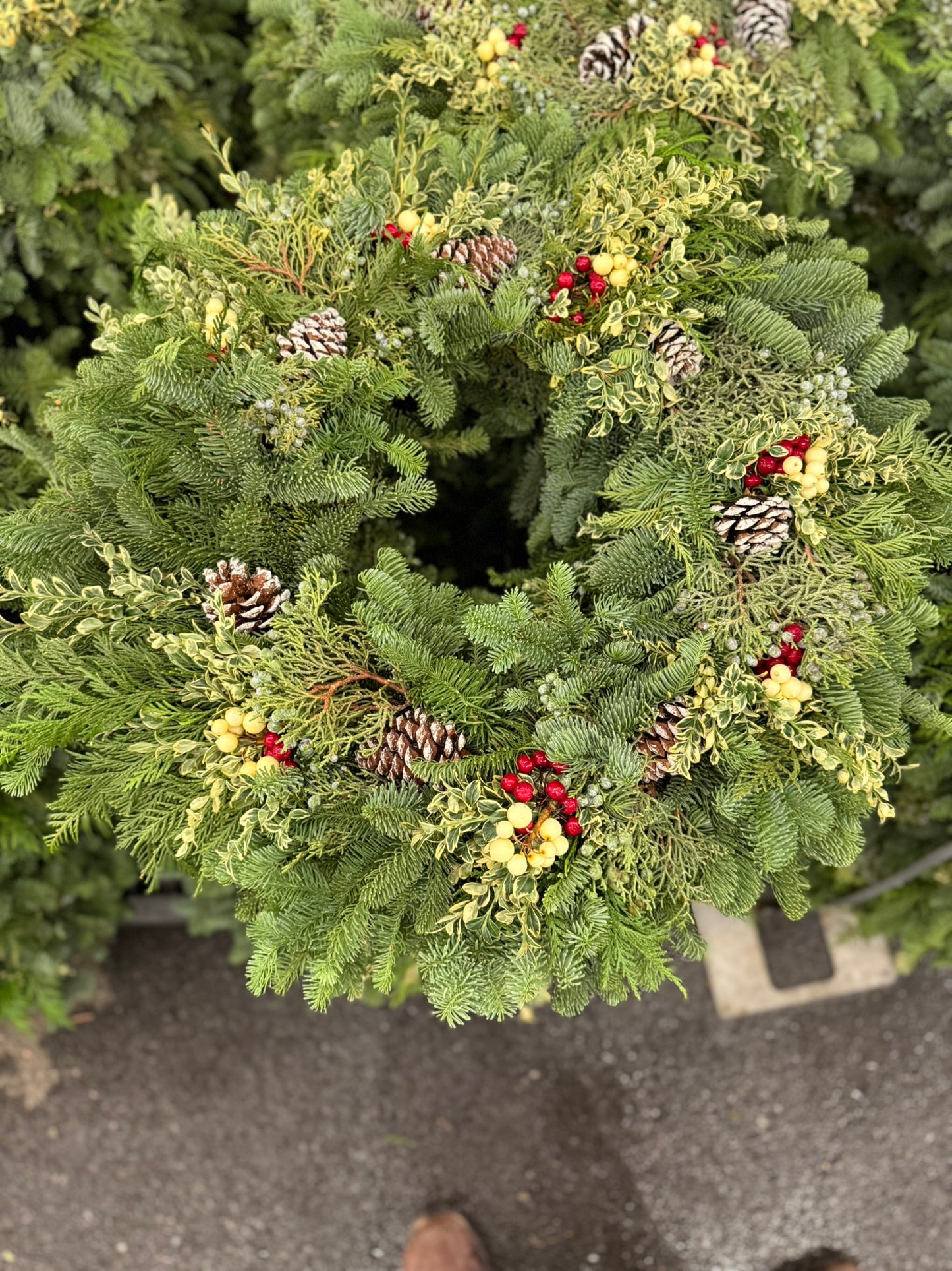 Wreath, Berries and Branches, 14"/ 24" OD Pack of 1