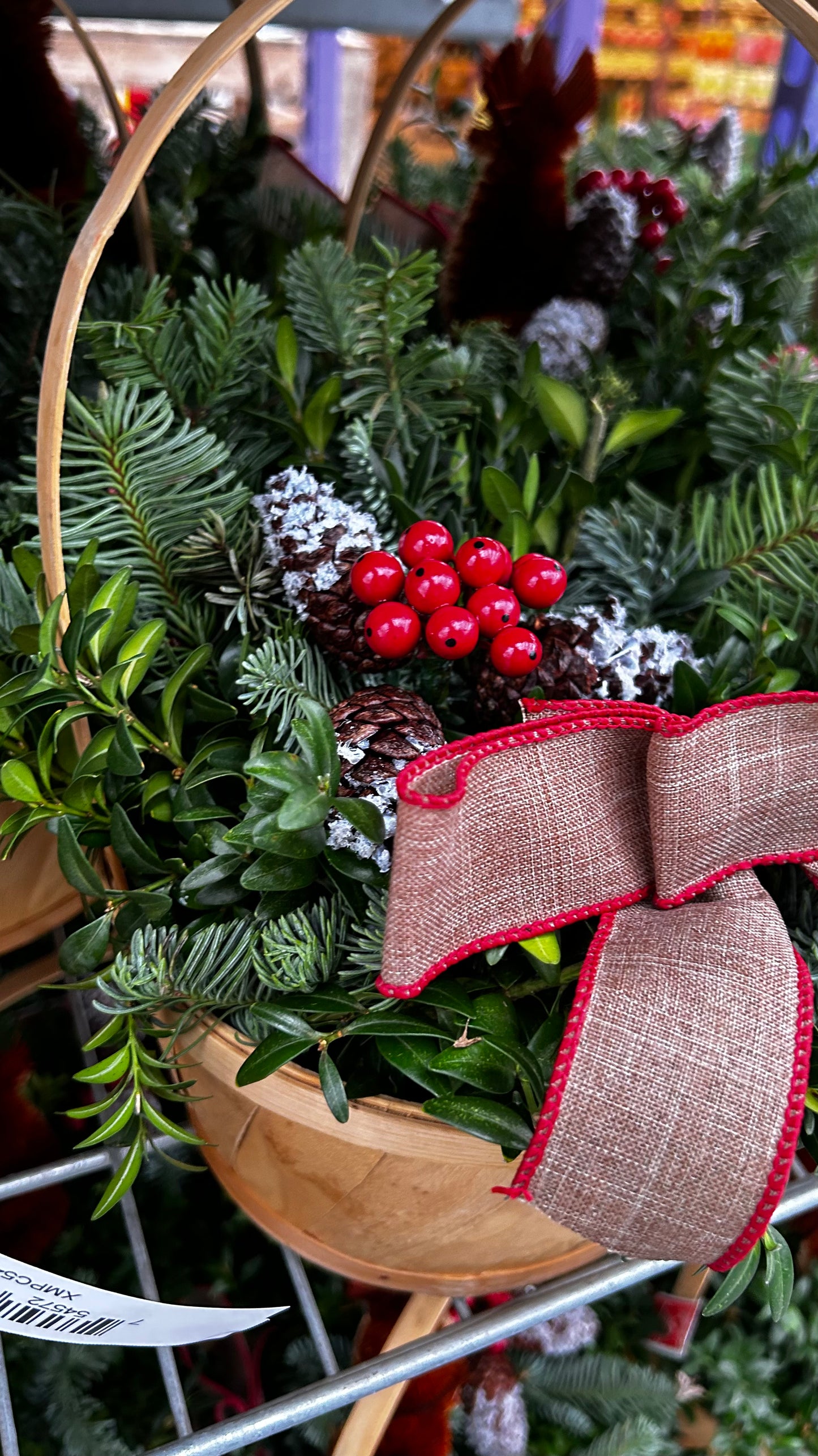 Planter, 7" Woodland Fox, Light Basket with Handle Basket (Each)