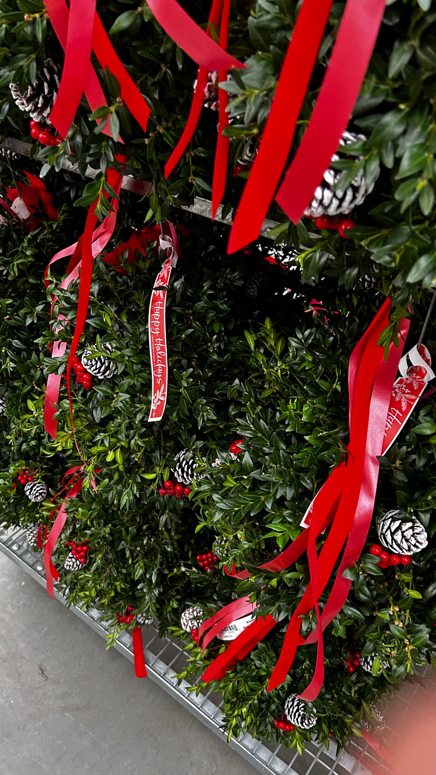 Kissing Ball, 12" Boxwood, Cones, Berries, Decorated Each