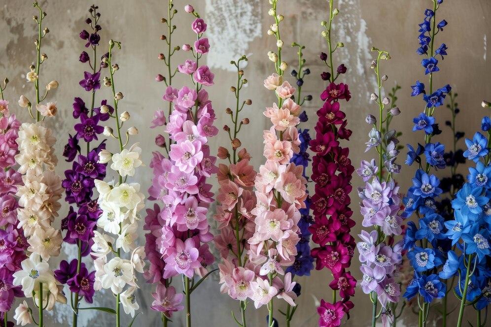 G6442 Delphinium Assorted - View 2 from www redcrocus com